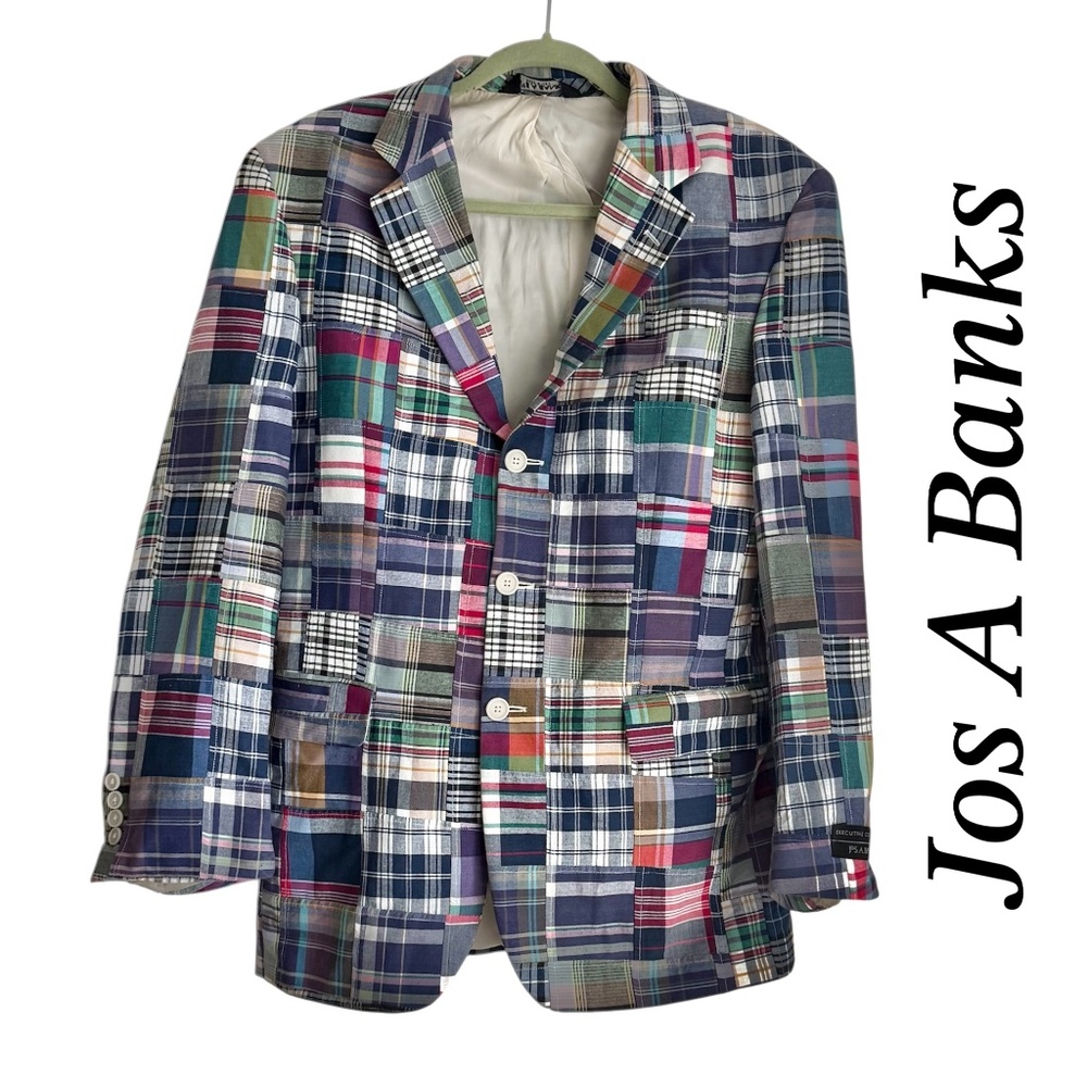 Jos A Bank Patchwork Blazer Size 38R